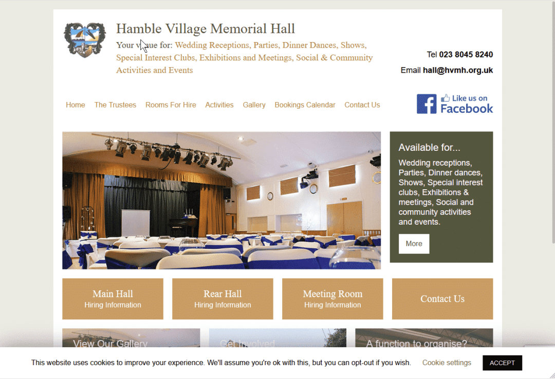 hamble village memorial hall